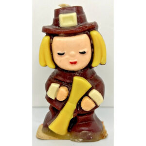 Vintage Thanksgiving Pilgrim‎ Candle 3.5" SKU H613